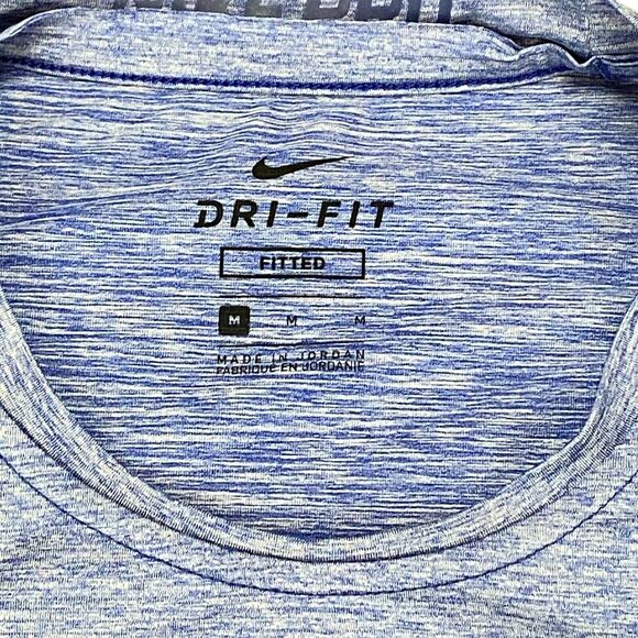 Nike Pro Activewear Shirt Men Medium Purple Fitted Polyester Swoosh Logo Dri Fit - Picture 7 of 10